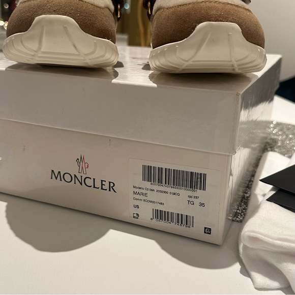 NWT Moncler Suede Low Top Sneakers Size 35 (US 5) - Picture 5 of 7
